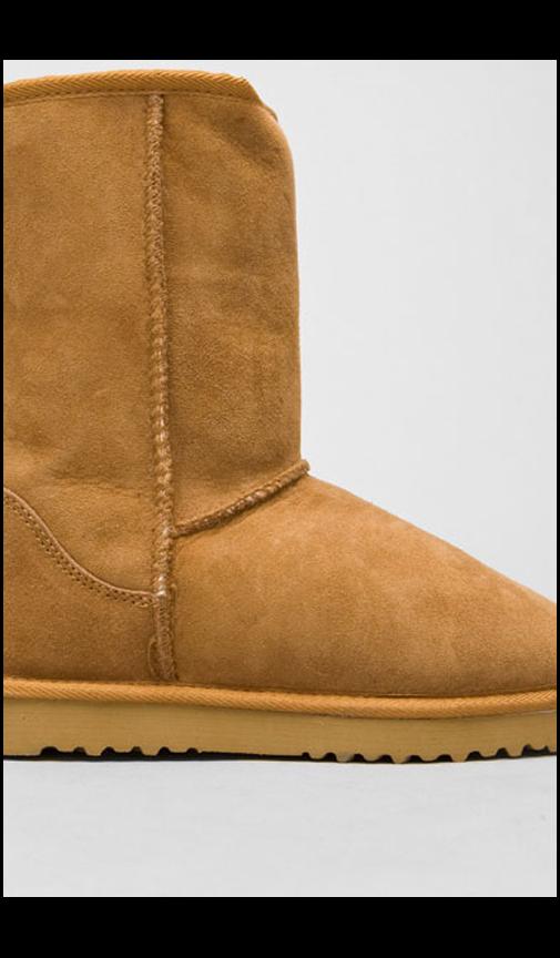 classic cosy short boot chestnut