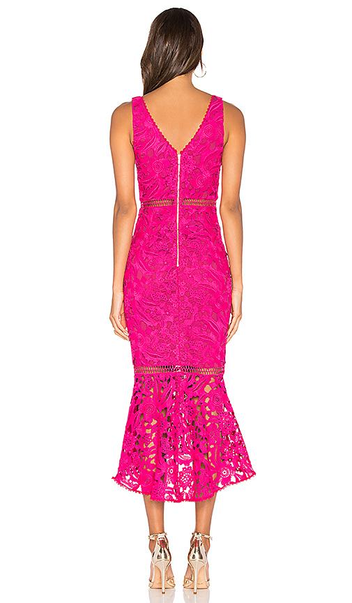 nicholas azalia lace dress fuchsia pink revolve