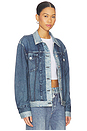 view 2 of 4 MIRAMAR 毛圈布宽松卡车司机夹克 in Double Indigo