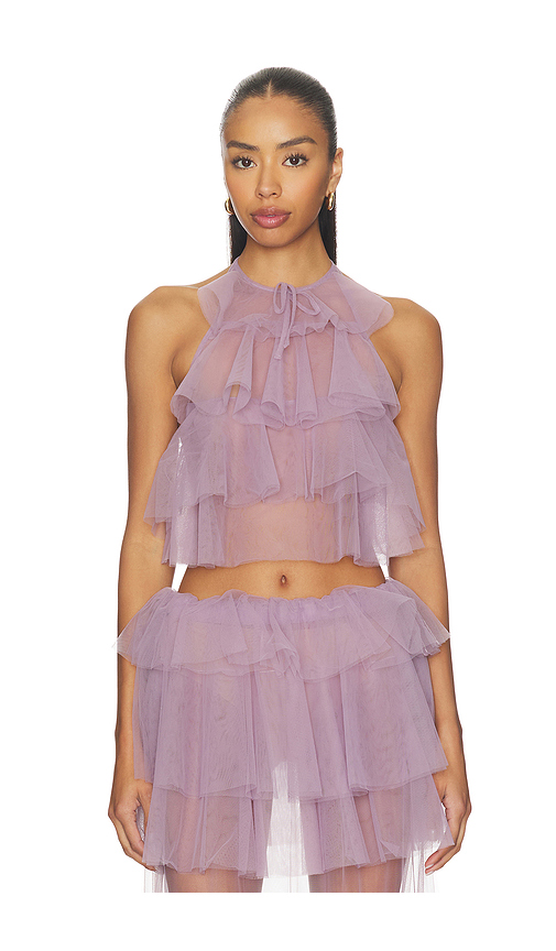 AKNVAS Bodil Tulle Ruffle Top AKNVAS