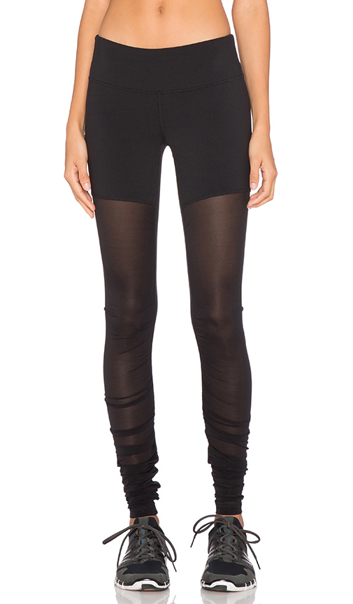 alo Mesh Goddess Legging in Black | REVOLVE