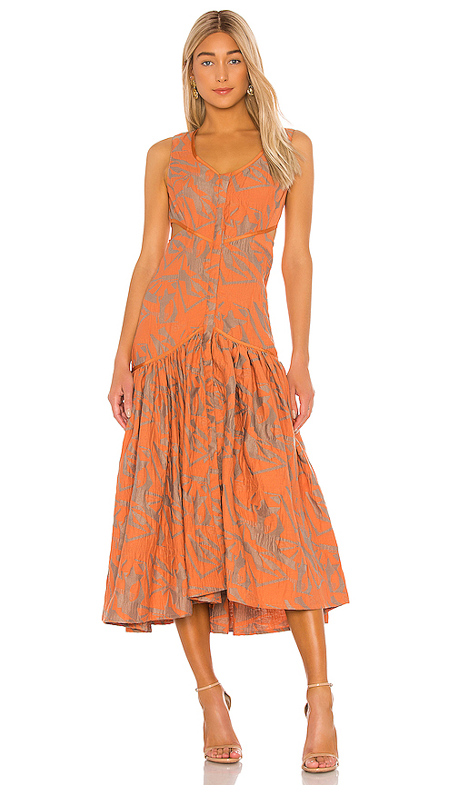 alexis orange dress