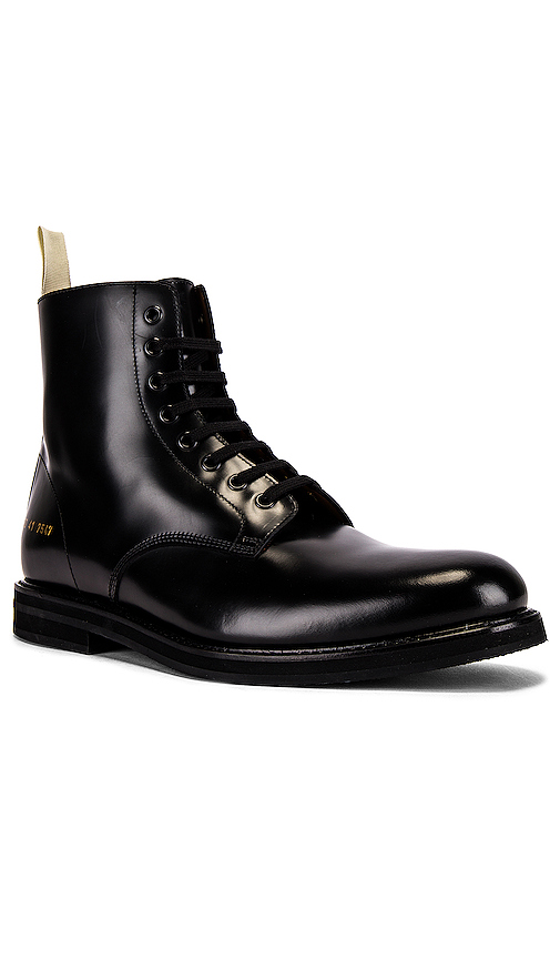 common projects black combat boots