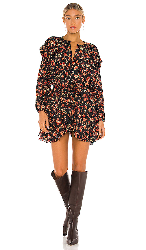 free people black flower dress