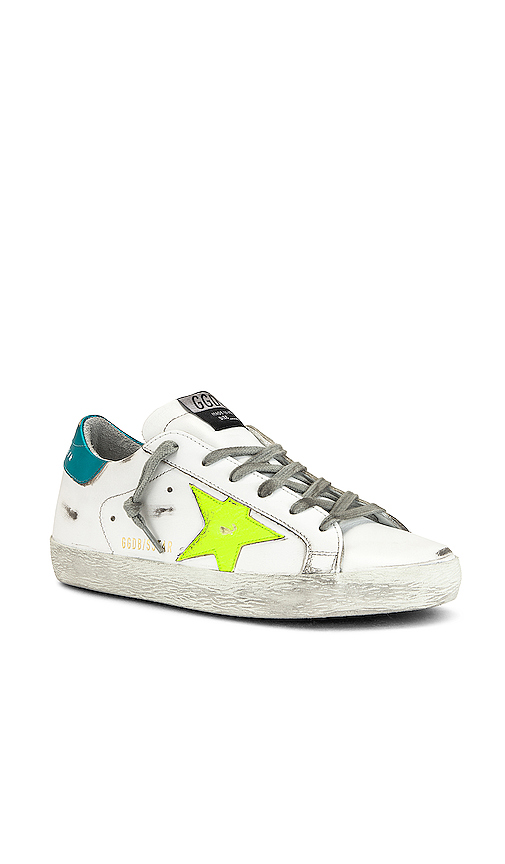 golden goose superstar sneaker – white, yellow