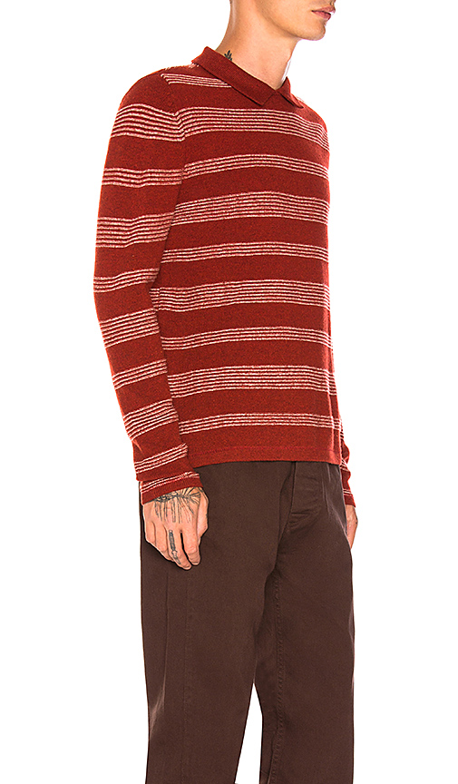 levis vintage clothing knit shirt – red wool multi | revolve