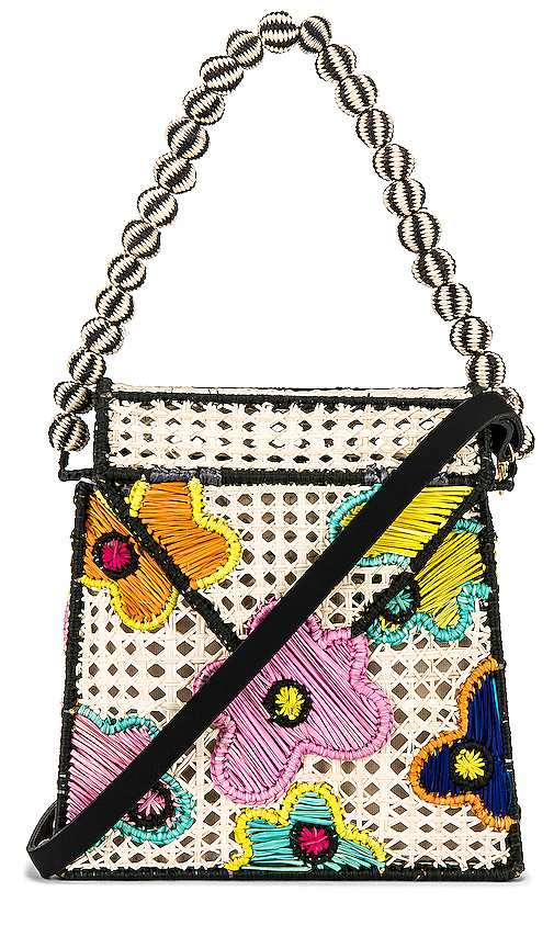 MERCEDES SALAZAR La Palmera Handbag in Green & Golden main image 1