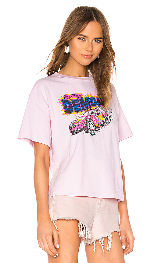re/done speed demon ex boyfriend tee – pale pink | revolve