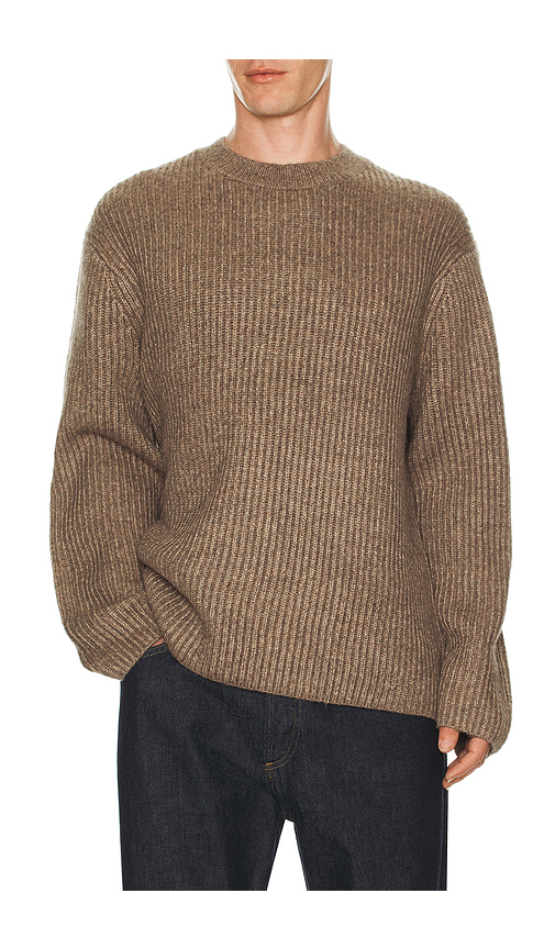 Wool Cotton Long Sleeve Crew Neck Sweater Theory