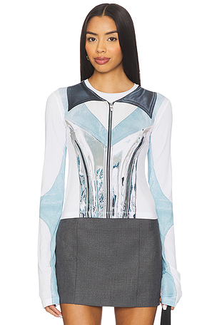 Illusion Print Long Sleeve Top Kate Barton