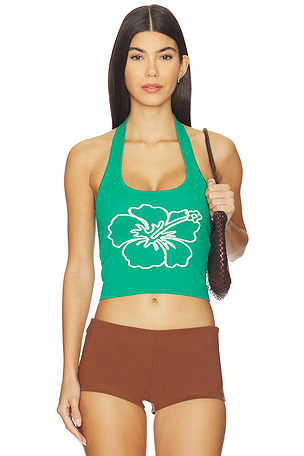 KNIT HALTER TANK TOP 针织挂脖背心上衣 Kulani Kinis