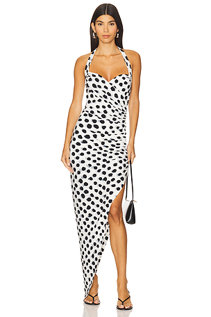 Cayla 侧褶垂坠礼服 Norma Kamali