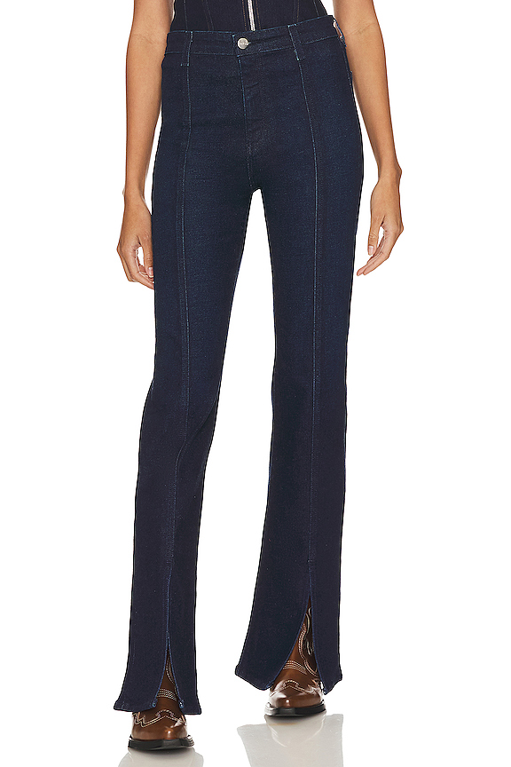 x Emrata Anisten Flare Jean AG Jeans