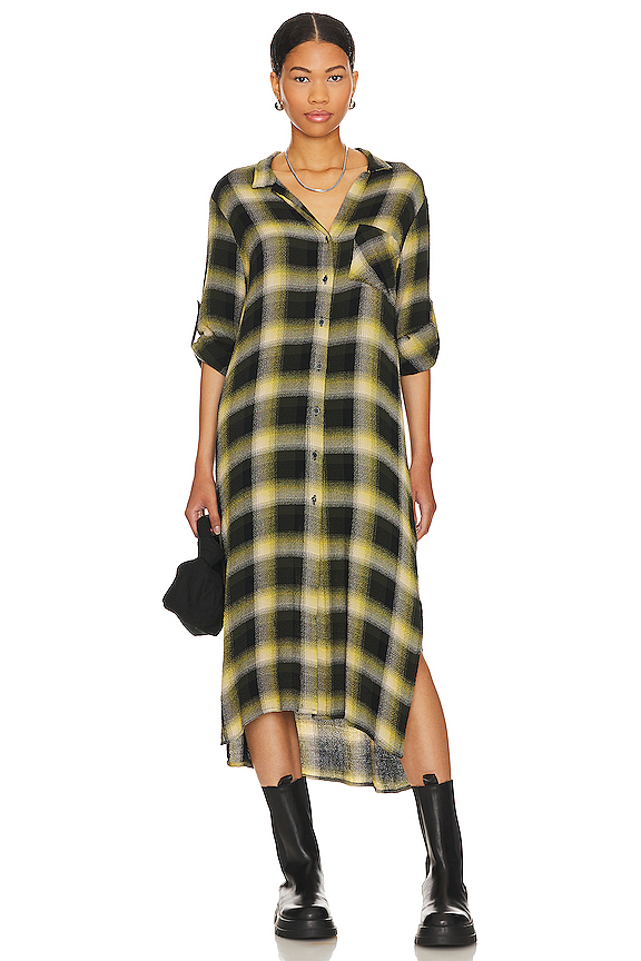 Rolled Sleeve Duster Midi Dress Bella Dahl