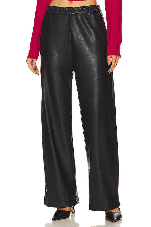 Soft Leather Straight Leg Pant Enza Costa