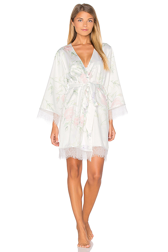 Sophia Lace Trim Robe homebodii