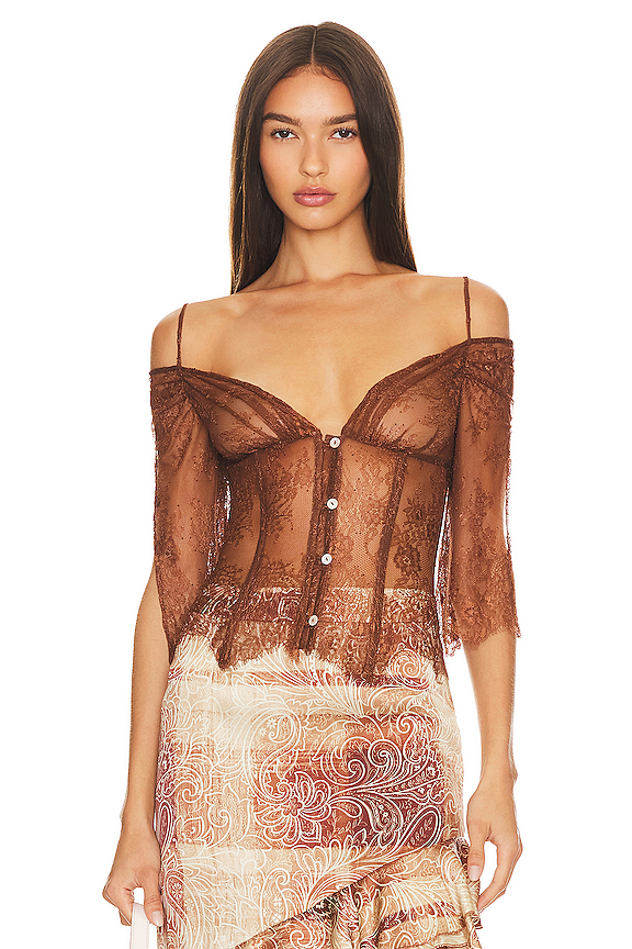 Lace Off Shoulder Top Kim Shui