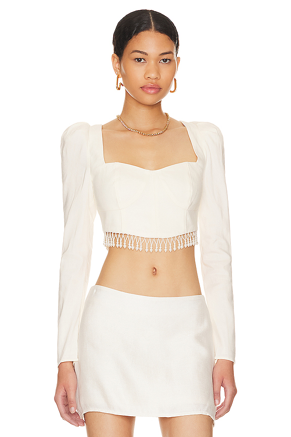 Opal Fringe Trim Corset Top LPA