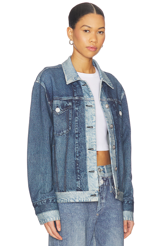 view 2 of 4 MIRAMAR 毛圈布宽松卡车司机夹克 in Double Indigo