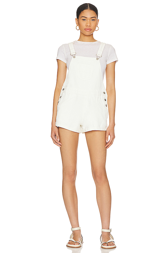 Meghan Distressed Short Overalls superdown