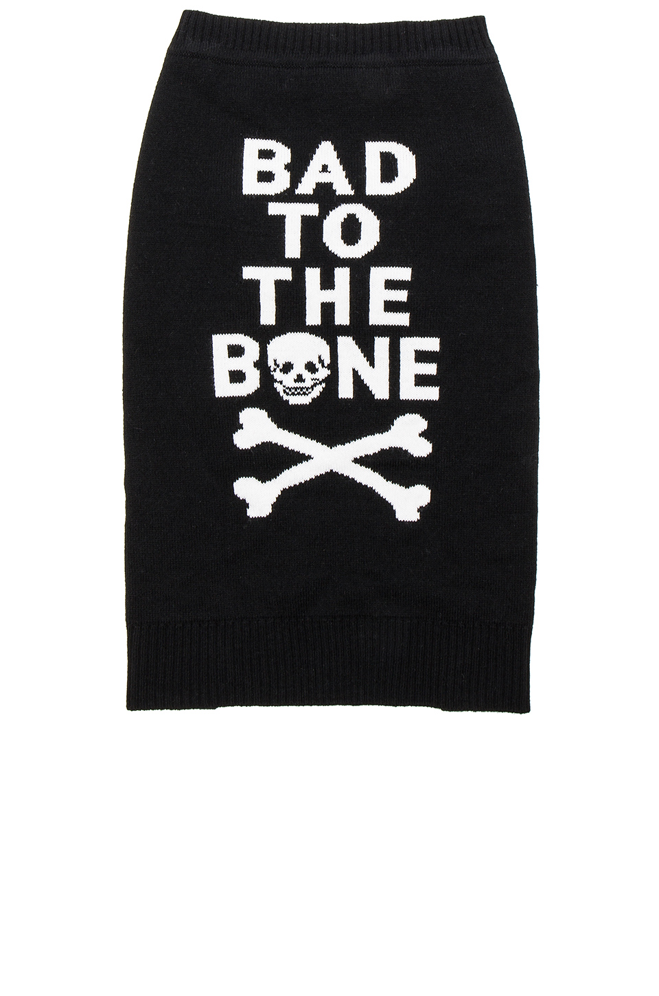 360cashmere bad to the bone 狗毛衣 – black & white skull | r