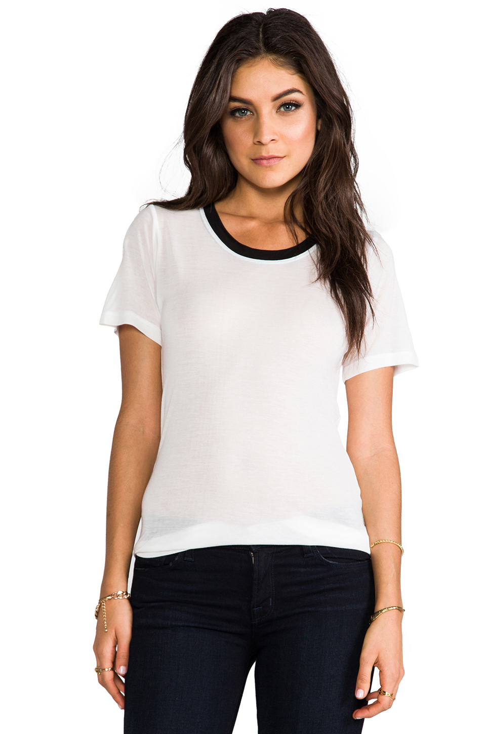 a fine line brit tee – white