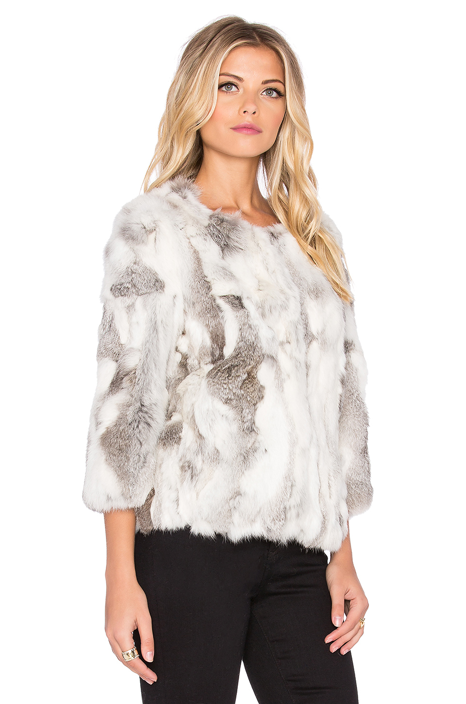 arielle 兔皮大衣