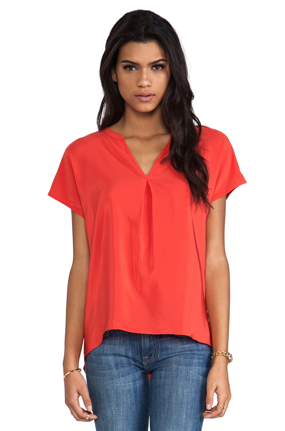 amanda uprichard forever tee – 虾红色 | revolve