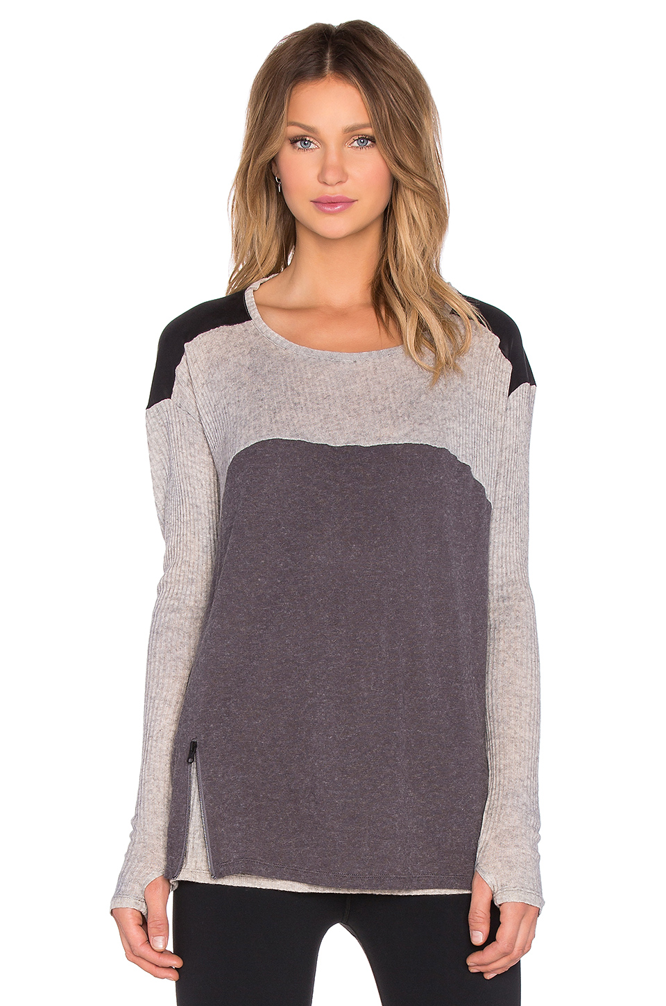 blanc noir 长袖上装 – ash heather & charcoal heather | revolve