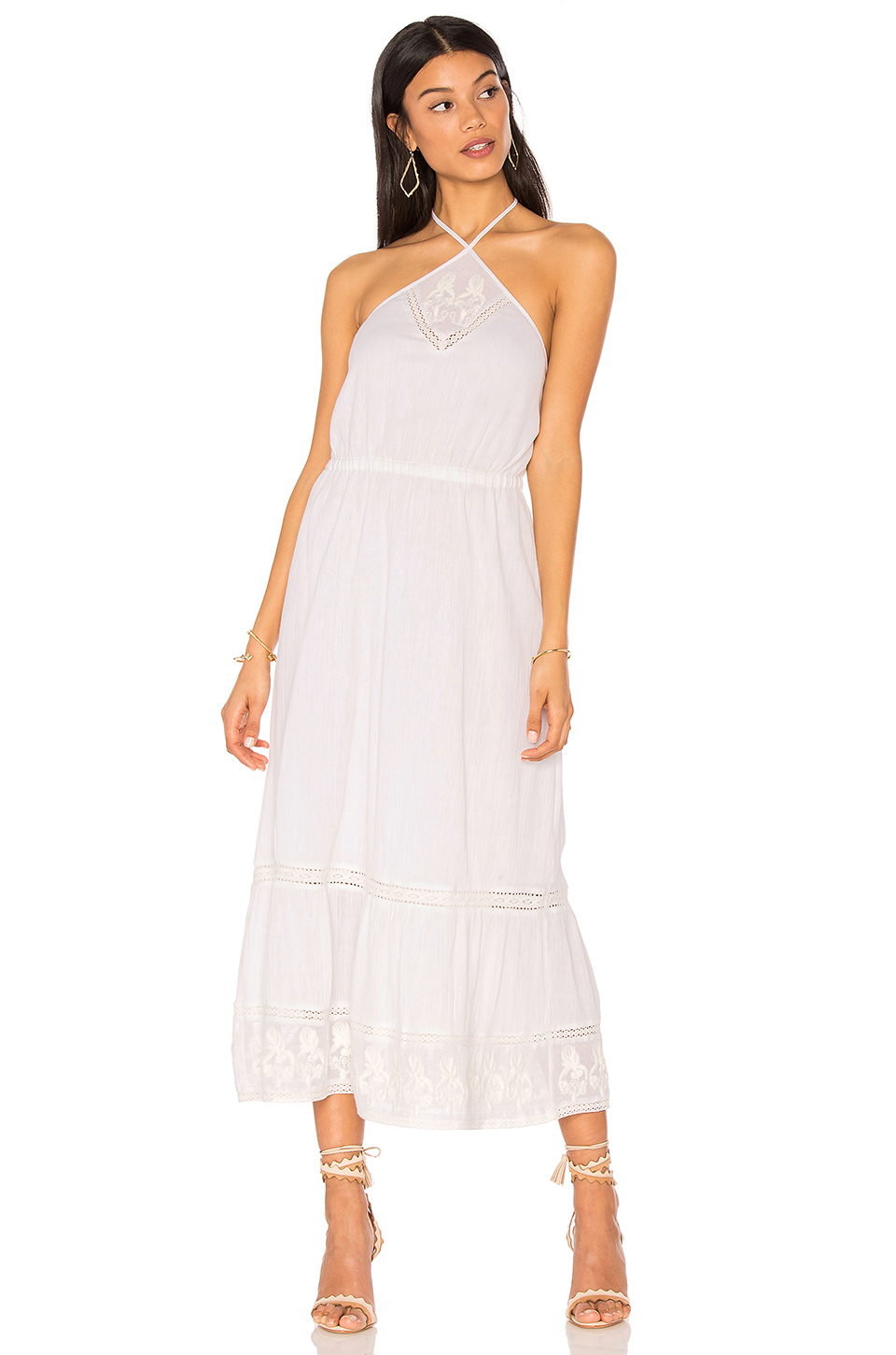 cayo blanco 系带中长连衣裙