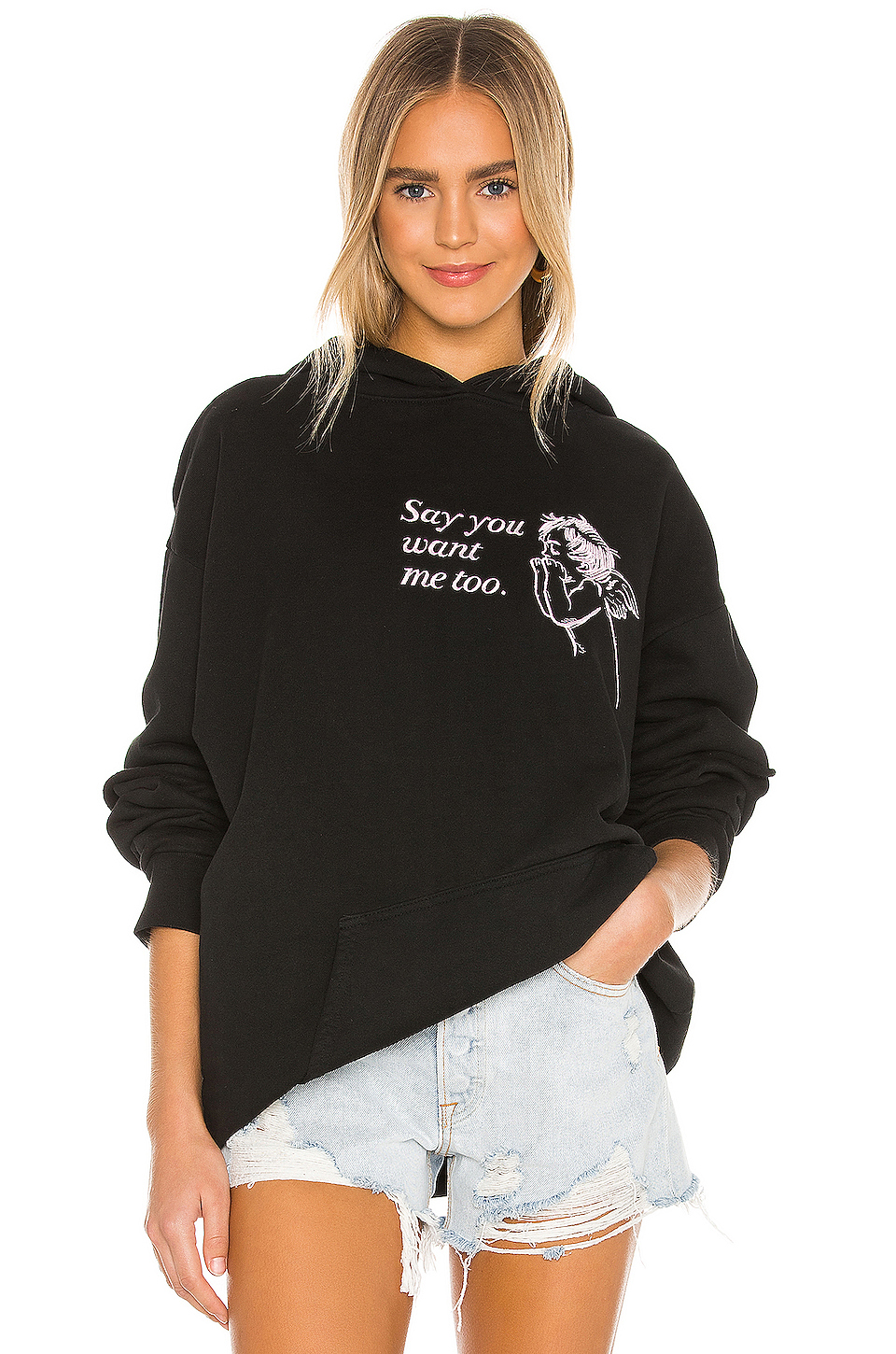 boys lie say you want me too 运动衫 – black | revolve