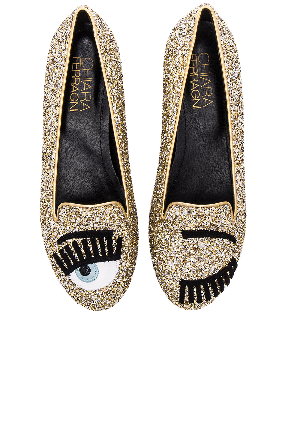 chiara ferragni 平底款 – 金色 | revolve