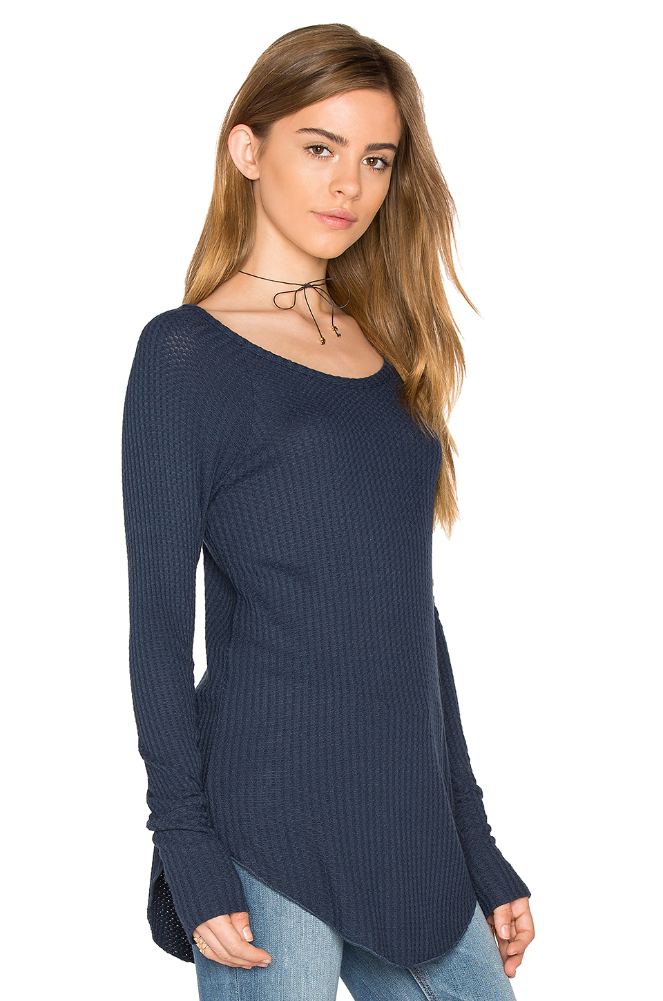 保暖圆领牛角袖t恤