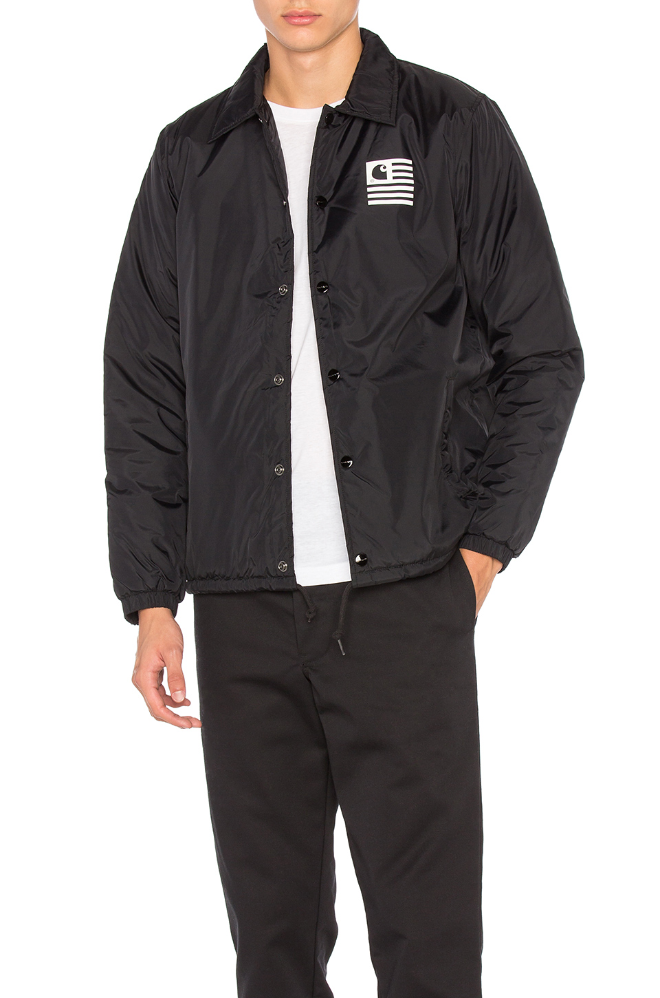 carhartt wip state pile 教练夹克 – black | revolve