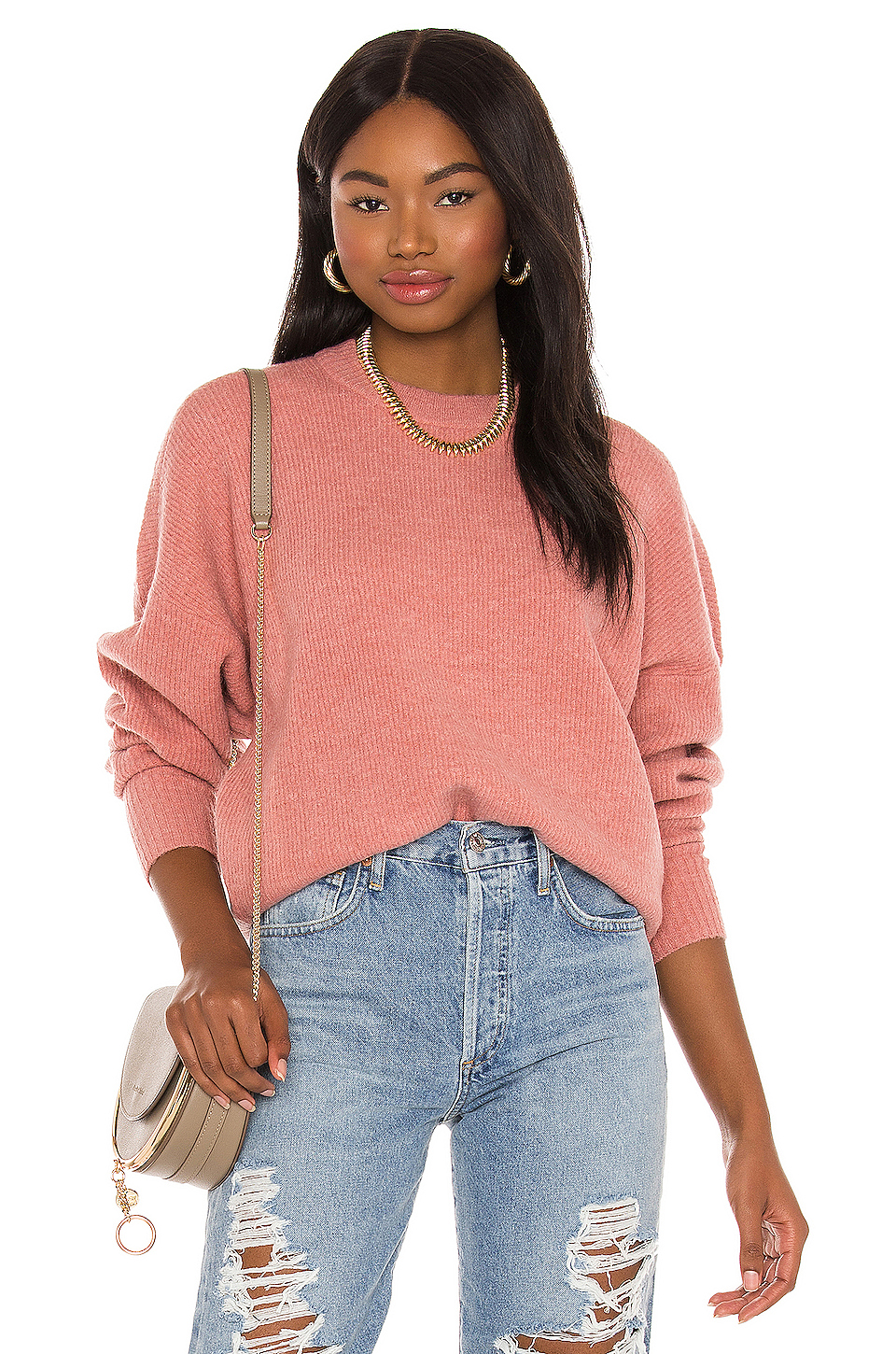 denim lizzy 毛衣 – rose blush | revolve