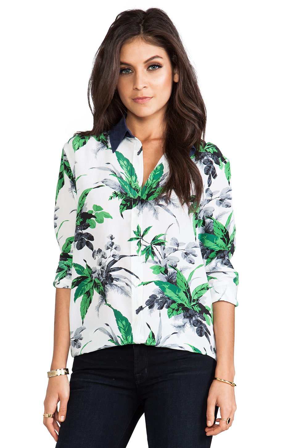 equipment reese paradise 衬衫 – bright white | revolve