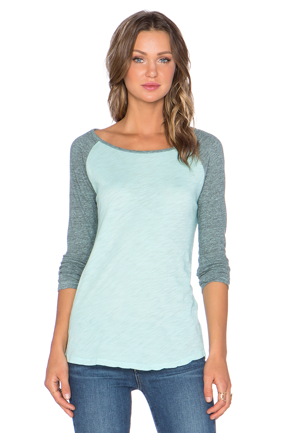 monrow rock t恤 – mist | revolve