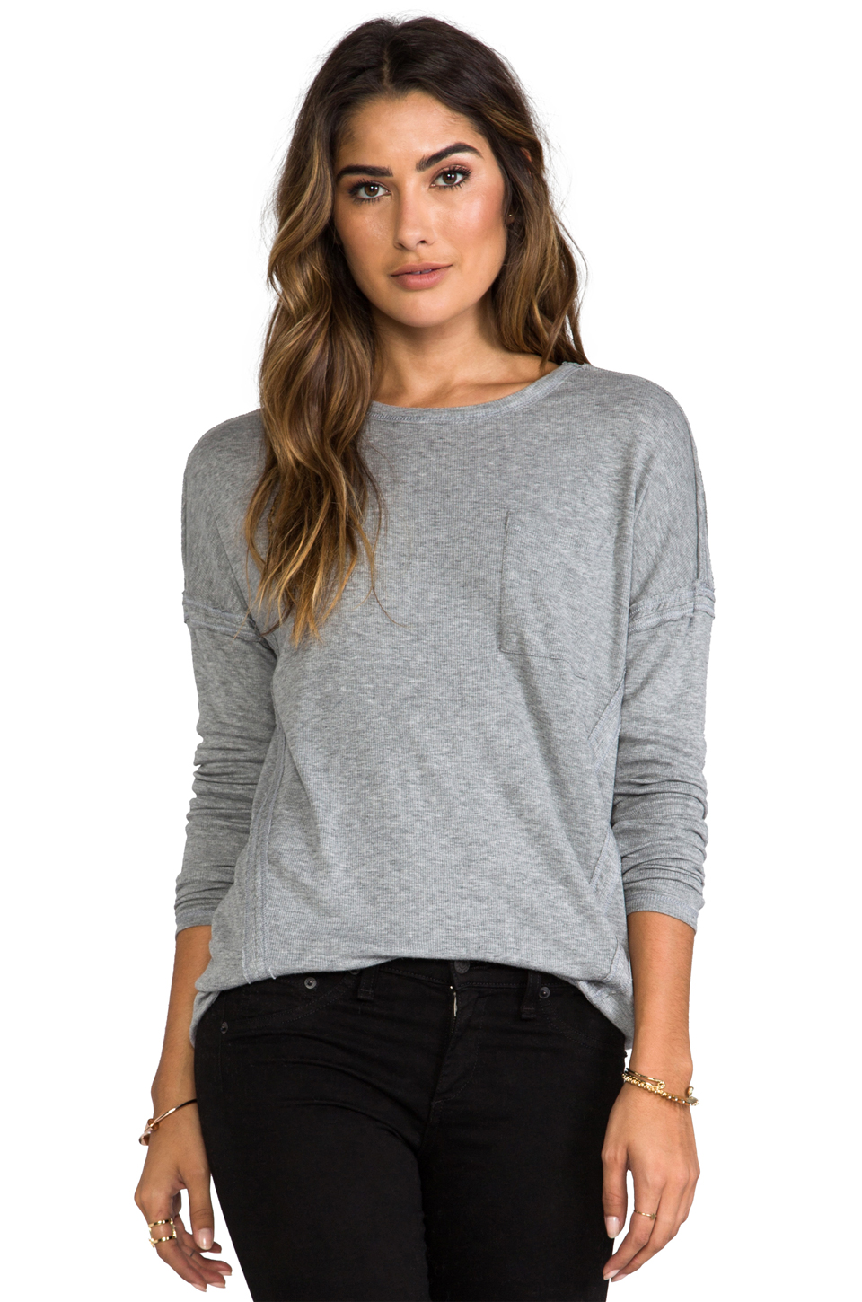 有袋t恤 – light heather grey