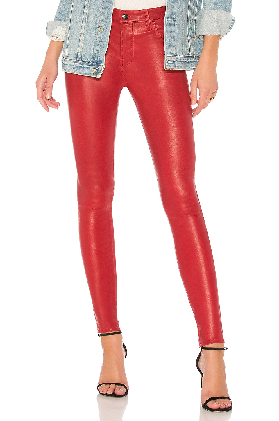 j brand maria 皮裤 – 樱桃红 | revolve