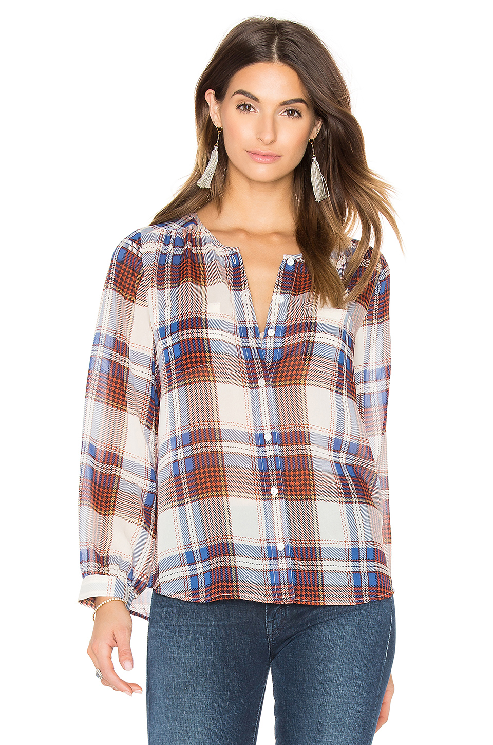 safford 真丝系扣衬衫