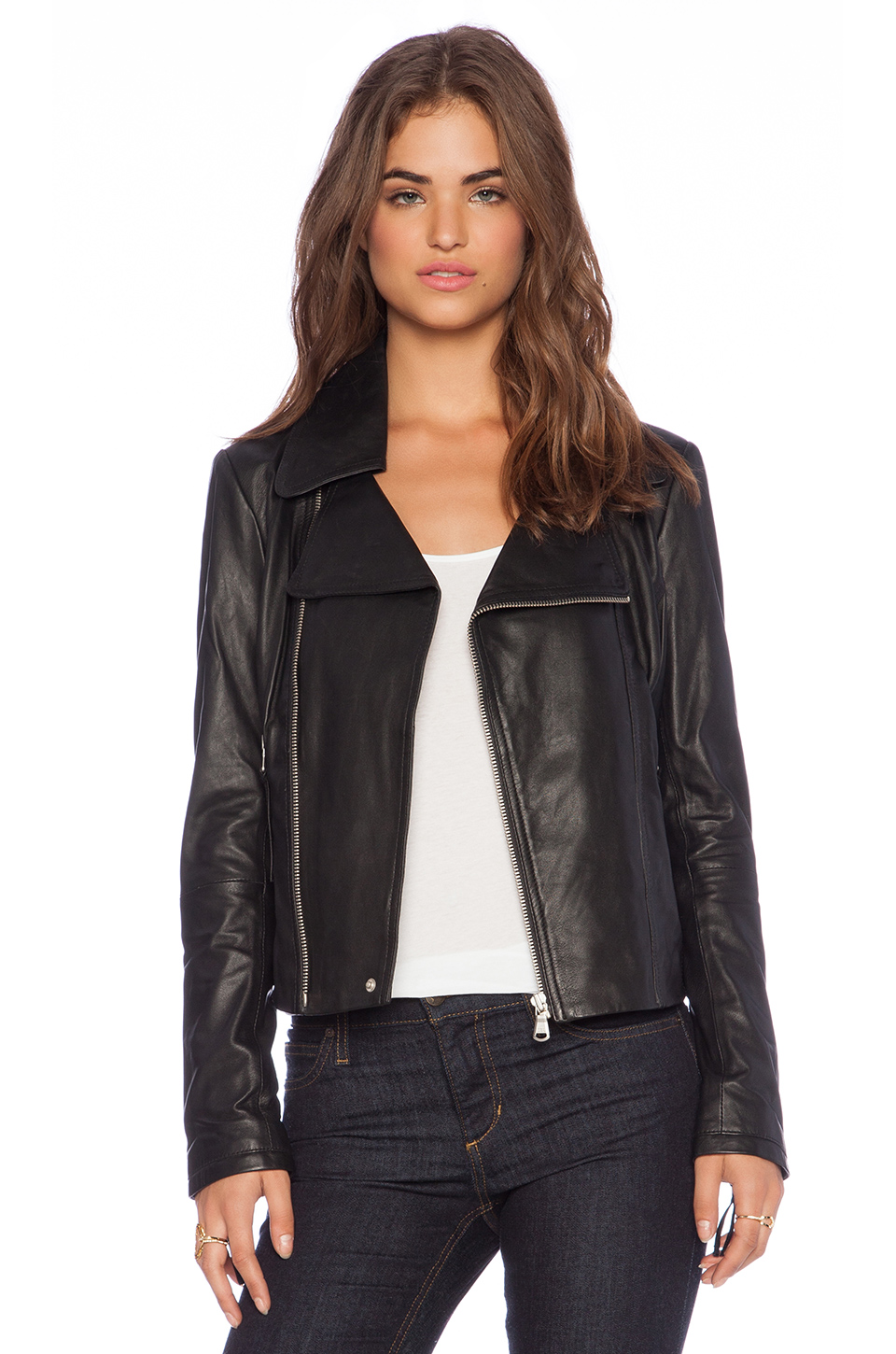 june 皮夹克 – black | revolve