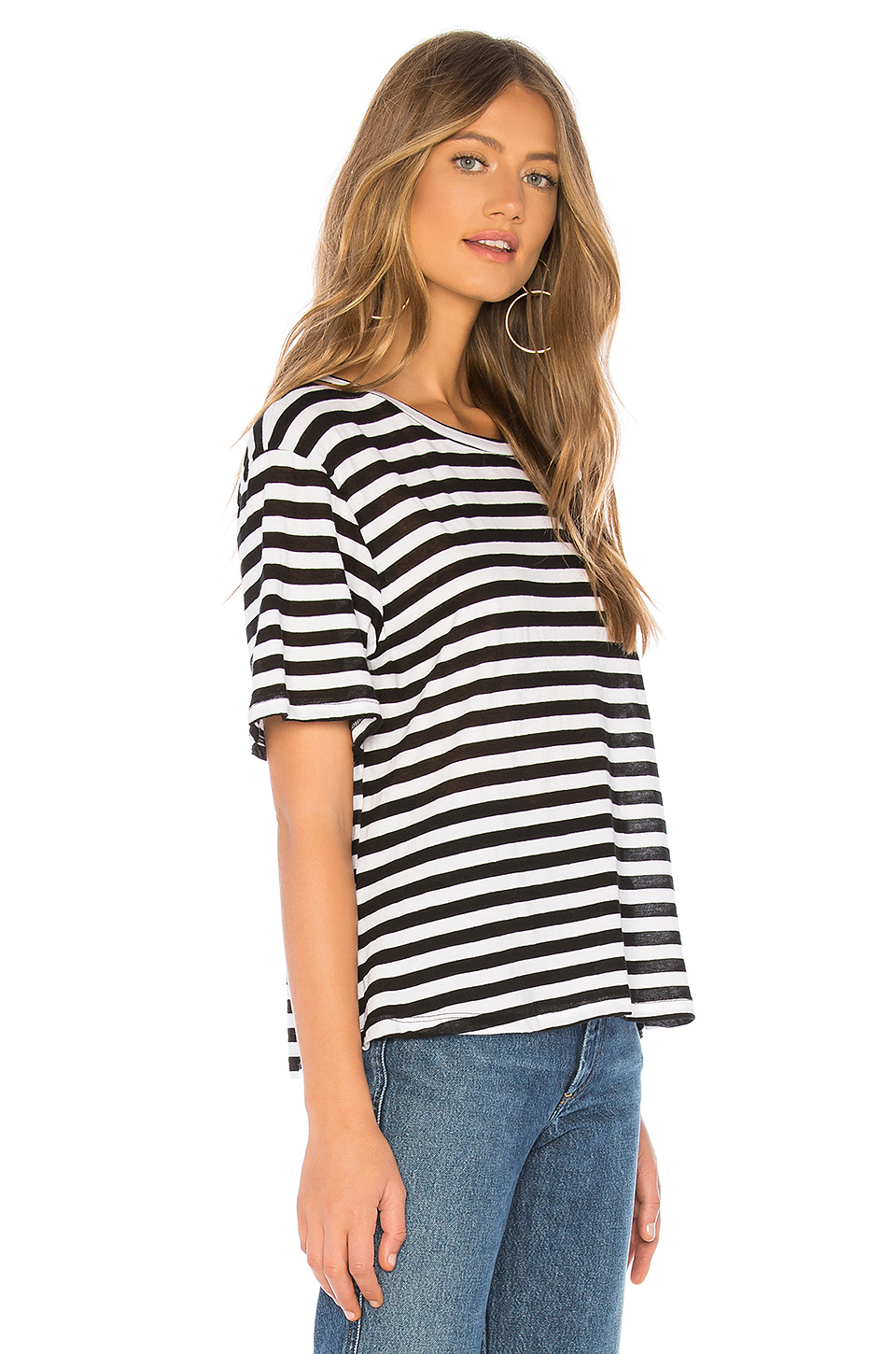 relaxed stripe 短袖t恤