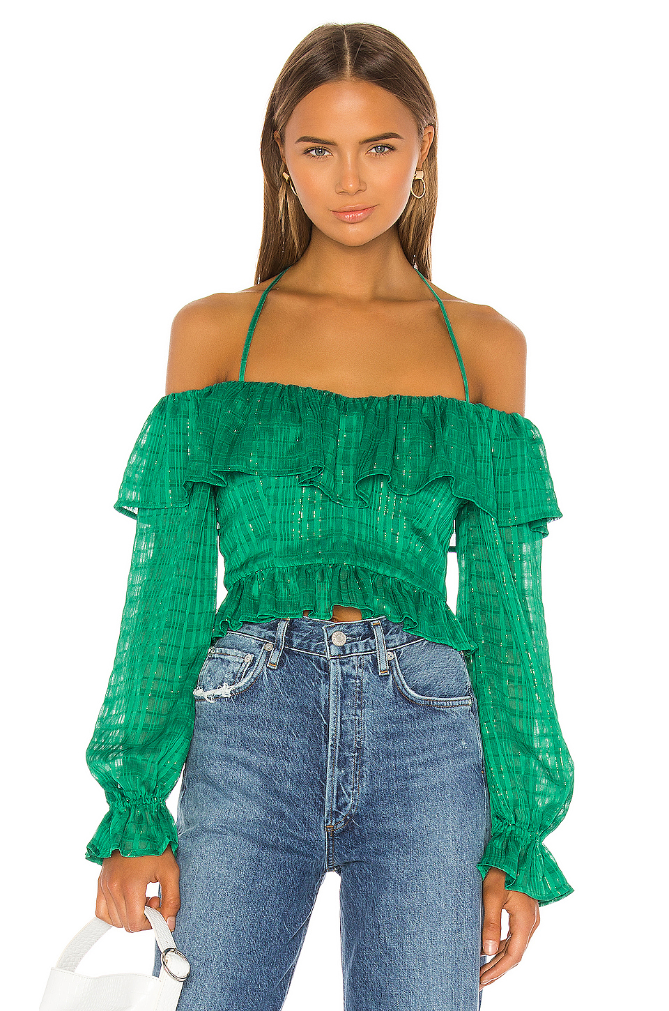 lovers   friends allen 上装 – kelly green | revolve