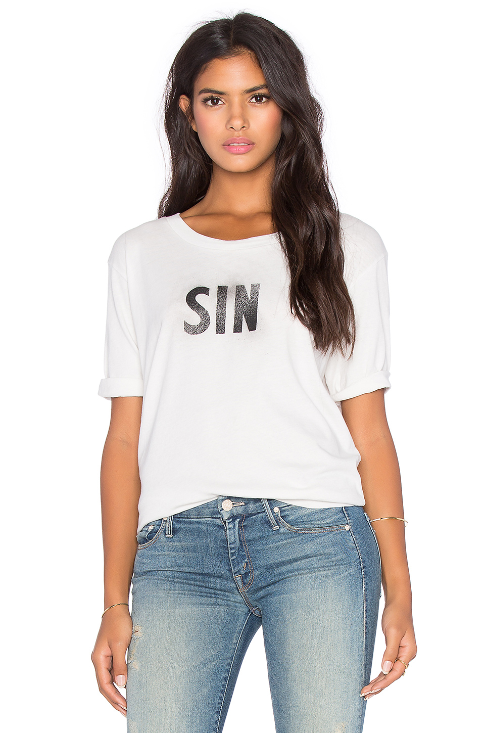 the oversized goodie goodie 图案t恤