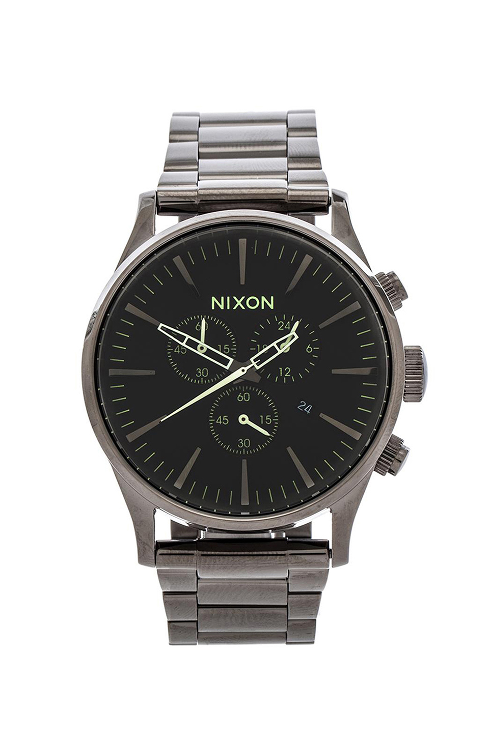 nixon the sentry chrono 手表 – gunmetal & lum | revolve