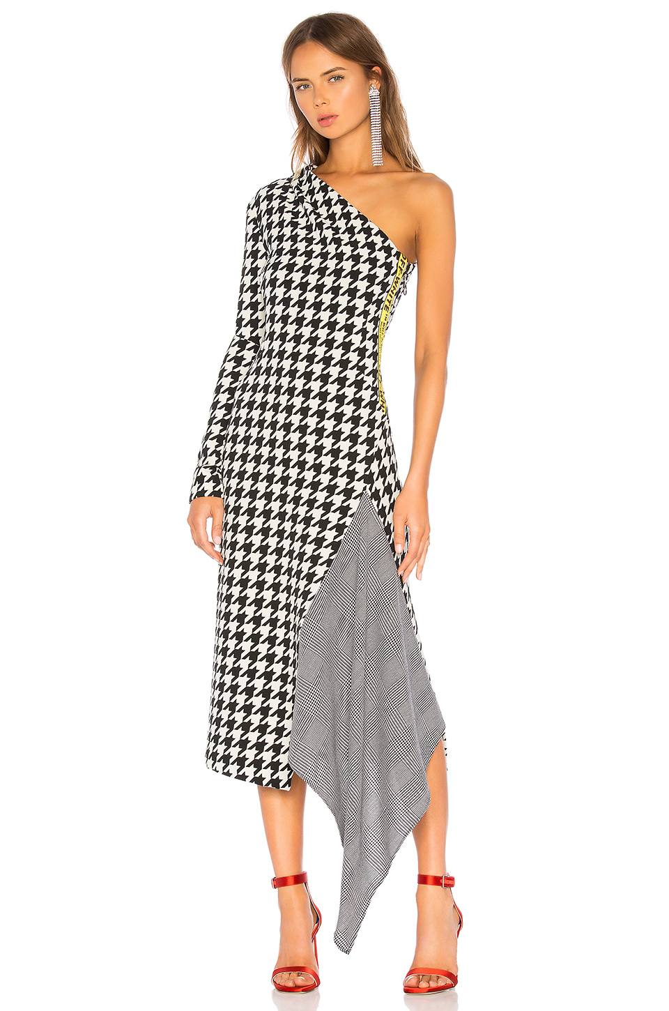 off-white one shoulder 裙子 – black & white | revolve