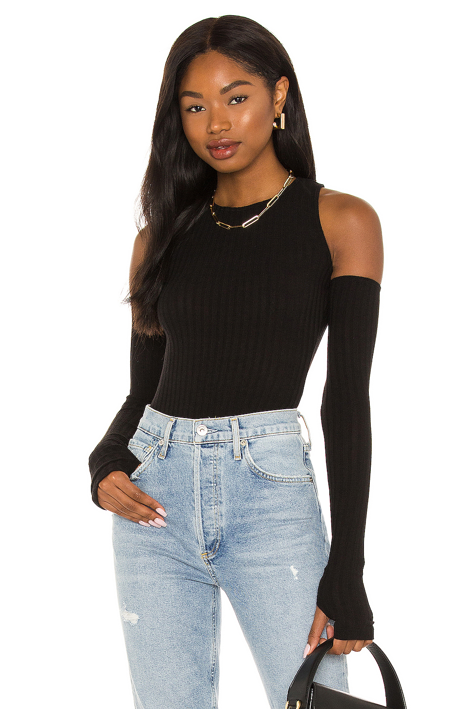 ow collection elin 紧身服 – black caviar | revolve