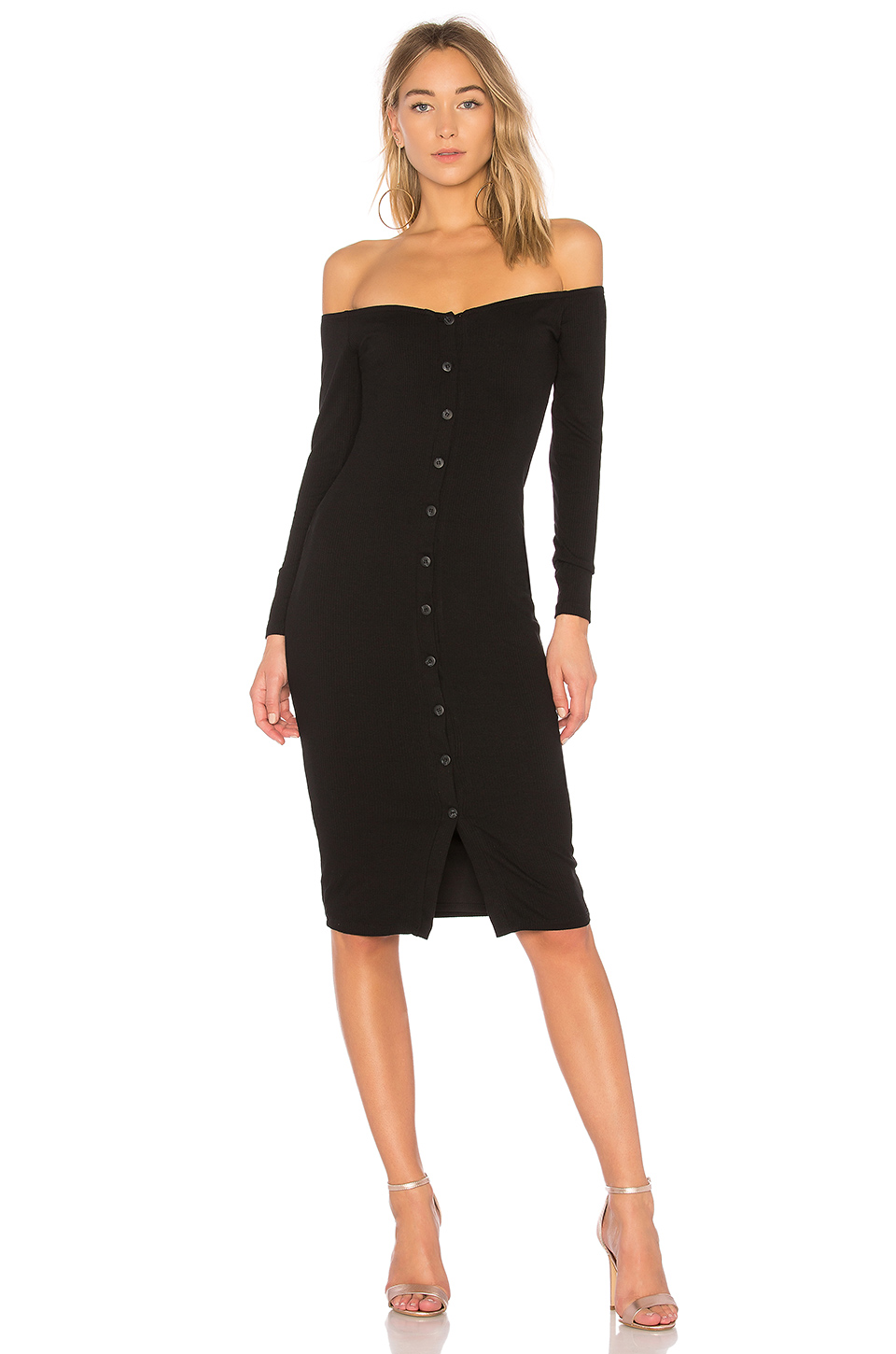 privacy please albany 露肩超长连衣裙