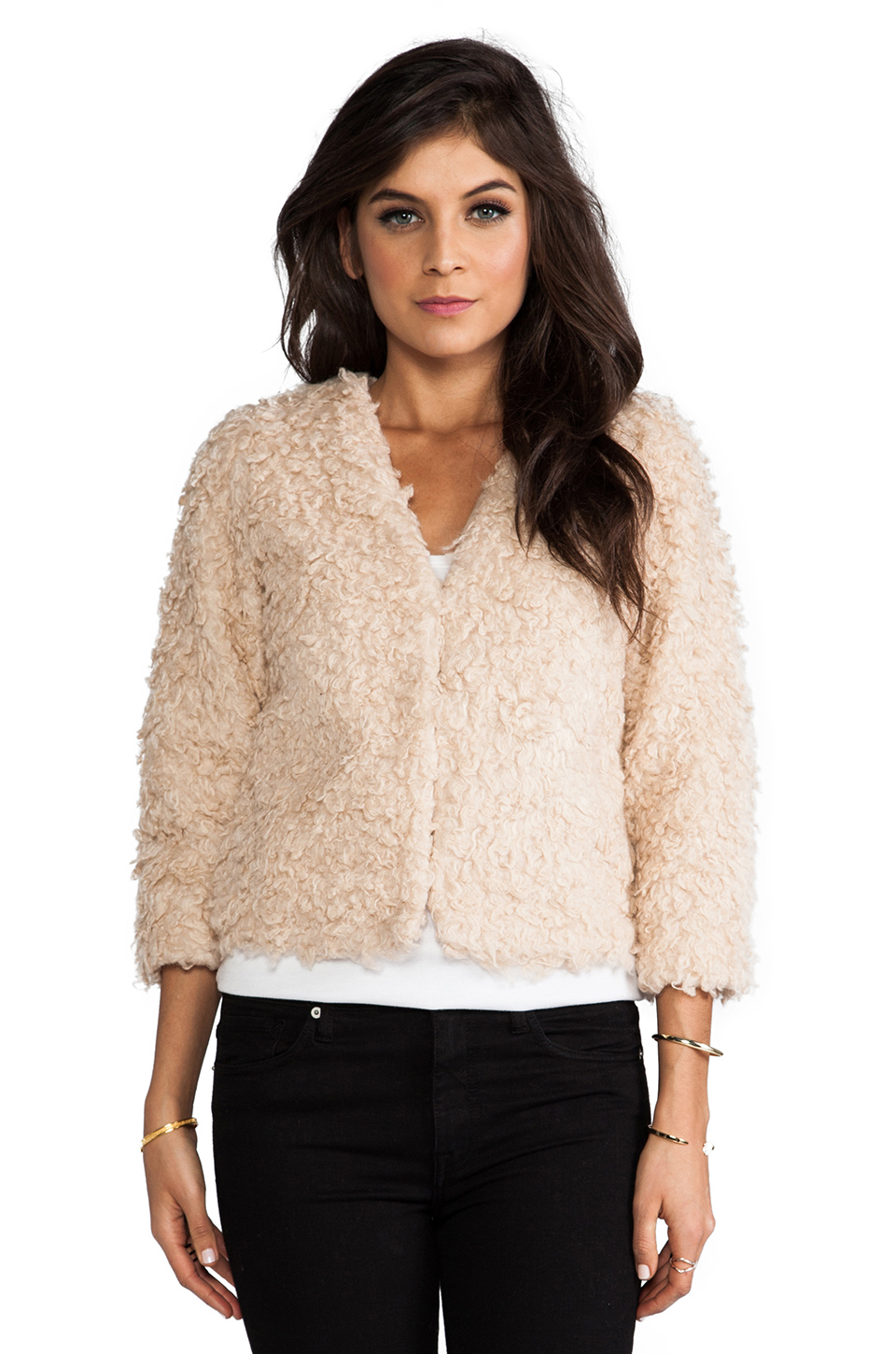 browne faux fur jacket