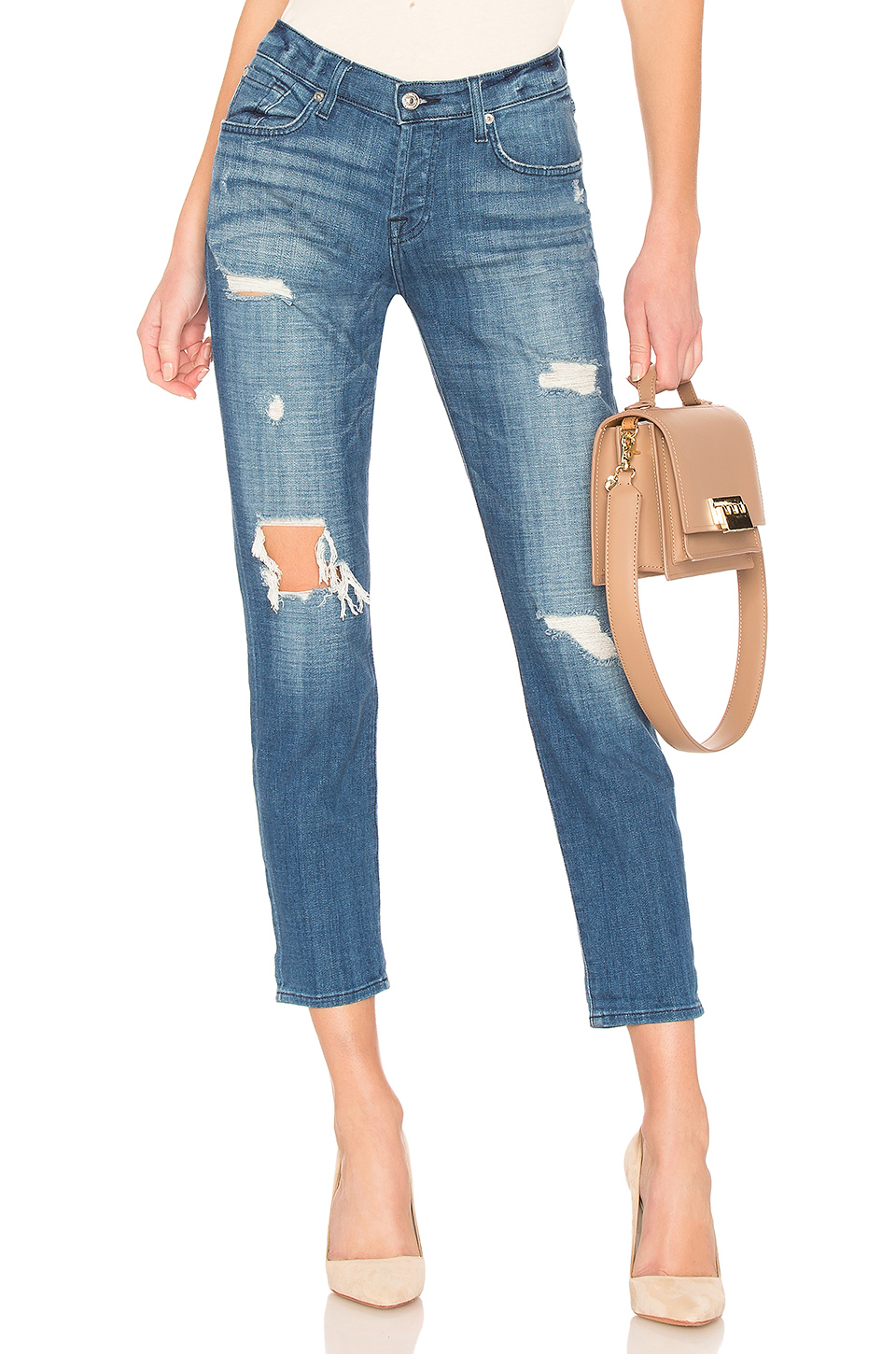 7 for all mankind josefina 卷边牛仔裤